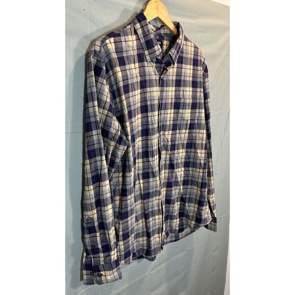 Bonobos Men's L Slim Fit‎ Stretch Flannel Shirt Plaid Long Sleeve Button Down - Picture 3 of 12